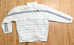 Pellepelle White Zip-Up Jacket XL white blue black Y2K oversized clean vtg - Picture 1 of 19