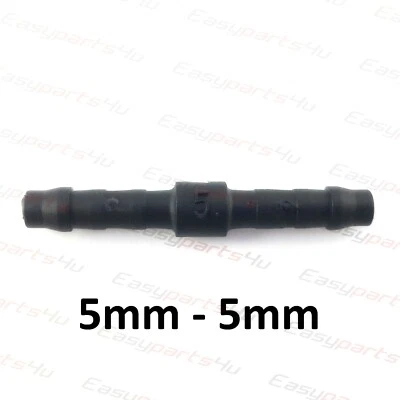 EASYPARTS4U DROIT 5mm Raccord Tuyau Connecteur en plastique fer barbelé Air Carburant Eau