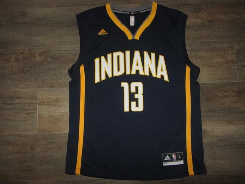 Paul George Indiana Pacers NBA Basketball Jersey Adidas #13 L Vintage Retro Team Cover