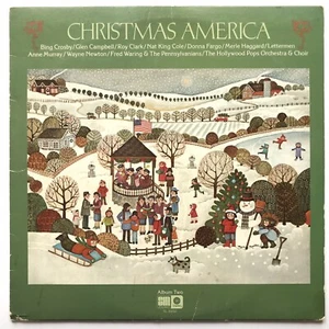 CHRISTMAS AMERICA ALBUM TWO Vinyl LP Record Bing-Glen-Nat-Merle-Anne-MORE 1974 - Picture 1 of 11