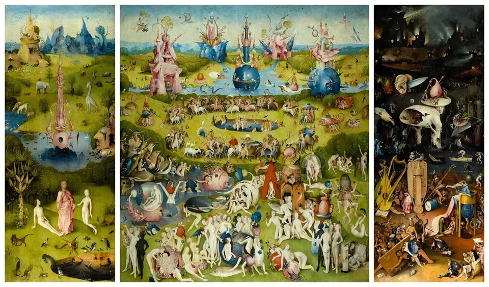 The Garden of Earthly, Hieronymus Bosch,  Wall Decor Art Print Poster 11" x 14" - Image 1 of 1