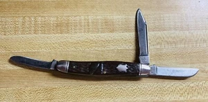 1970's CAMILLUS New York USA #67 Stockman Brown Delrin Bone Handles - Picture 1 of 7