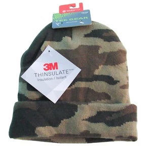 3M Thinsulate Tek Gear Winter Hat Cuffed Beanie OS Camo Knit Watch Hat NEW - Picture 1 of 2