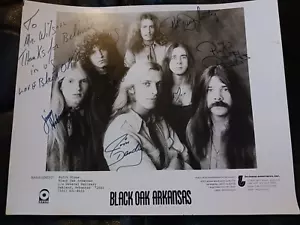 Rare 1975 Black Oak Arkansas Band Signed 8X10 Vintage Autograph Photo Jim Dandy - Picture 1 of 5