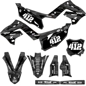 2003-2008 fits POLISPORT RESTYLE KX 125 APACHE Grey Senge Graphics Kit Compat... - Bild 1 von 10