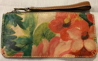 Bolso sin asas Patricia Nash para mujer St Croce de cuero tostado floral multicolor Foto 1 de 4