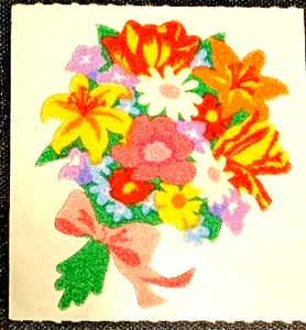 Sandylion FUZZY BOUQUET OF FLOWERS Scrapbooking Stickers D03 ** OUT OF PRINT ** - Picture 1 of 1