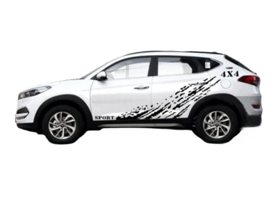 Graphic Mud Splash Car Sticker For Hyundai Tucson Side Door Off Road Sport Decal - Image 1 of 4