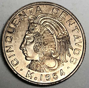 # C7279    MEXICO    COIN,     50    CENTAVOS    1964  Unc. - Picture 1 of 2