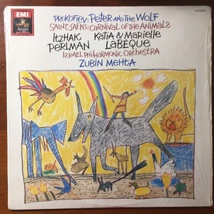 ZUBIN MEHTA PROKOFIEV:PETER AND THE WOLF, SAINT-SAENS:CARNIVAL OF THE ANIMALS LP - Picture 1 of 6