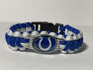 Bracciale Indianapolis Colts Calcio Paracord NUOVO - Foto 1 di 2