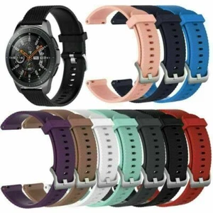 For Samsung Galaxy 46mm SM-R800 Smart Watch Silicone Watch Band Strap Wristband - Picture 1 of 22