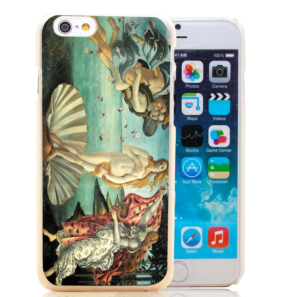 PELLICOLA+Custodia cover rigida per Apple iPhone 6 6S 4.7" BOTTICELLI VENERE - Immagine 1 di 1
