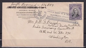 DOMINICAN REPUBLIC 1934 cover Advertising cancel to Washington / Interesting !!! - Picture 1 of 2