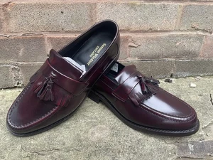 Premium Mens Shoes SAMUEL WINDSOR KEMPTON Leather Smart Casual OXBLOOD UK 9 G - Picture 1 of 15