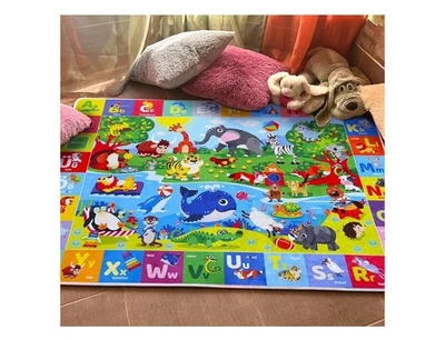 Alfombra de juego ABC bebé bebé piso felpa alfombra infantil 5’x6.7’ aprendizaje animales colores Foto 1 de 4