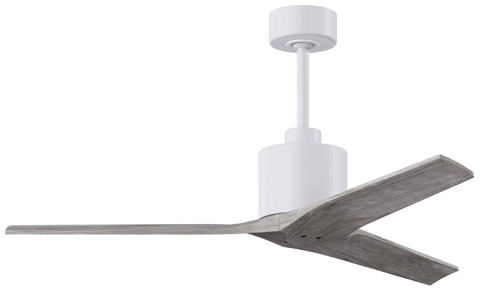 52" Matthews Mollywood White Barnwood Damp Ceiling Fan with Remote - Image 1 of 1