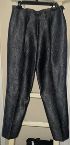 Pantaloni Escada Margaretha Ley vintage grigio jacquard lana seta taglia 40 EU 10 USA pantaloni pantaloni pantaloni - Foto 1 di 4