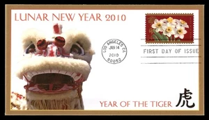 Mayfairstamps US FDC 2010 Flowers Year of Tiger Lunar New Year First Day Cover a - Picture 1 of 2