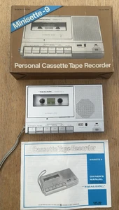 Vintage Realistic Minisette 9 Personal Cassette Tape Recorder Boxed Fully Works - Picture 1 of 10