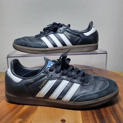 Adidas Samba Indoor Soccer Shoes Black & White ~ Mens Sz 9 ~ GUC - Image 1 of 4