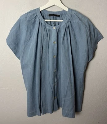 Jenni Kayne Willow Cotton/Linen Blouse in Vintage Blue Size Medium - Image 1 of 4