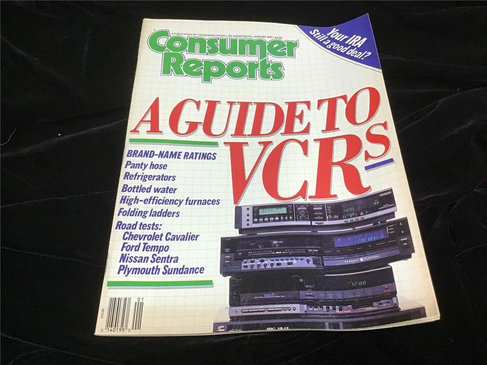 Consumer Reports Magazine January 1987 VCRs, Bottled Water, Folding Ladders Foto 1 de 1