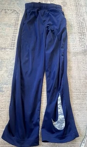 Nike Pants Boys M Navy Blue Dri-Fit Athletic Activewear Casual Outdoor Youth - Picture 1 of 8