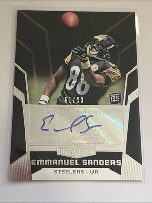 2010 Topps Unrivaled Emmanuel Sanders Rookie Auto /99 - Image 1 of 2