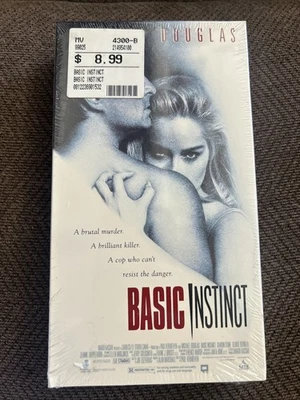 Basic Instinct VHS SEALED Michael Douglas Sharon Stone VTG - Image 1 of 4