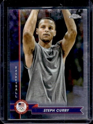 2024 Topps Chrome US Olympics Stephen Curry #40 USA - Image 1 of 2