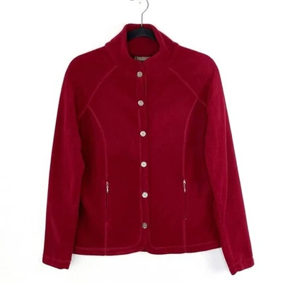 Jane Ashley Fleece High Collar Jacket Full Snap Medium - Image 1 of 4