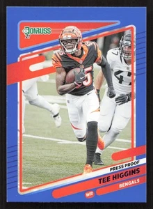2021 Donruss Tee Higgins Blue Press Proof Parallel #213 Card - Picture 1 of 2