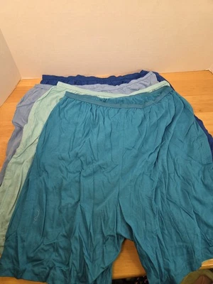 Paquete de 4 calzoncillos boxer Comfort Select talla grande 9 para mujer 100 % algodón azul Foto 1 de 3