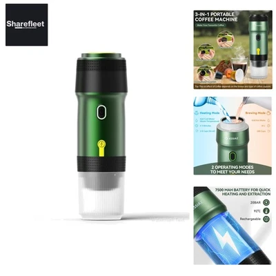 7x7x24,5 cm Tragbare Espressomaschine mit USB-Ladestation – Kaffeegenuss überall - Bild 1 von 4