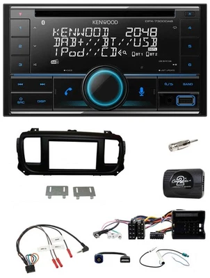 Kenwood CD 2DIN DAB USB Lenkrad Bluetooth Autoradio für Citroen Jumpy Erstausst. - Bild 1 von 4
