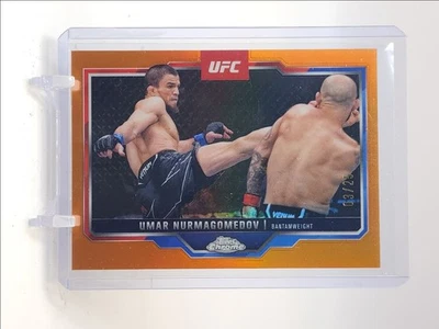 UMAR NURMAGOMEDOV 2025 TOPPS CHROME UFC ORANGE REFRACTOR /25 Q4841 - Image 1 of 2