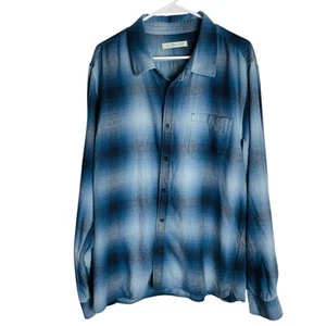 Camisa de franela de transición Outerknown para hombre XXL azul a cuadros algodón orgánico - Imagen 1 de 7