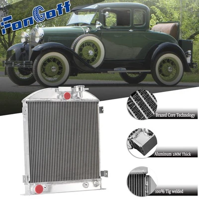 Radiador de 4 filas para Ford 1932 modelo picado 18 B/BB V8 AT/MT motor V8 Foto 1 de 4