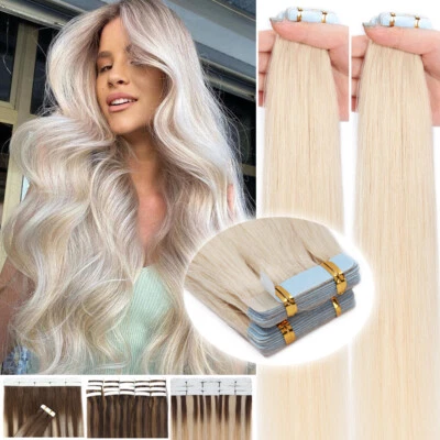 Cinta de trama de piel Balayage Highlight en extensiones de cabello humano 100 % Remy cabeza completa Foto 1 de 4