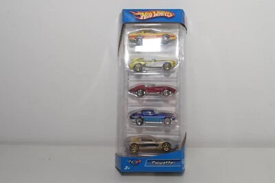 B14 1:64 3 INCH 3INCH HOTWHEELS J3299 5-PACK SET CHEVROLET CORVETTE MIB - Photo 1/4