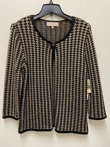Women's Jones New York black gold knitted jacket size PP NEW NWT MSRP $149 - Picture 1 of 4