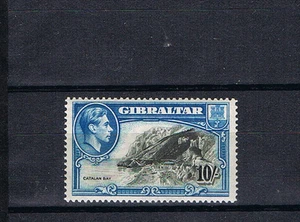 Gibraltar 1938 old 10 shillings (Michel 116B serration 14) already unused - Picture 1 of 1
