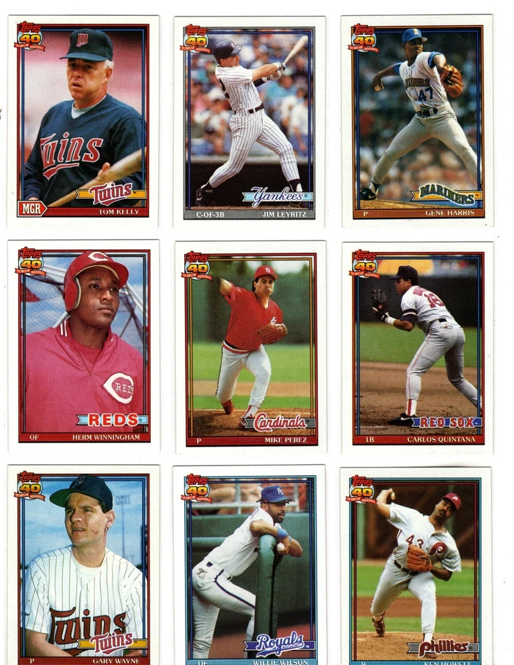 1991 Topps Baseball Trading Cards You Pick / Choose From List #s 201-400 / mb48 - Image 1 of 4