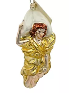 Patricia Breen Annunciation Gabriel Glittered Wings Gold Christmas Tree Ornament - Picture 1 of 7