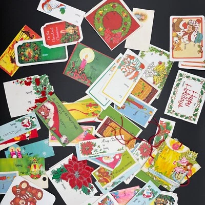 Vintage Gift Tags Lot Christmas MCM Mixed Gift Bags Variety over 70 Tags - Image 1 of 4