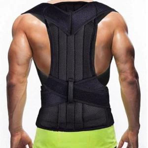 Medical Scoliosis Posture Corrector Spine Back Support Shoulder Brace Belt USPS - Picture 1 of 12