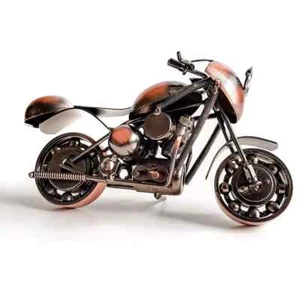 Bike Sculptures Road Bike Metal Statues Motorbike Ornament Home Decor Nuts Bolts - Picture 1 of 8