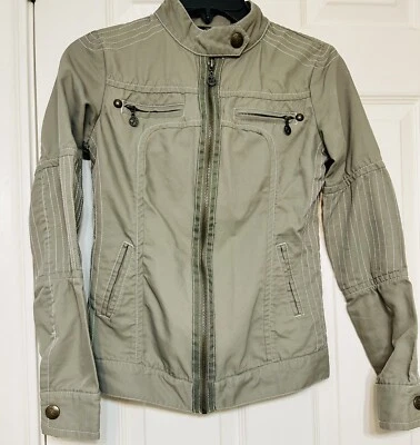 Joujou Royale Juniors Chaqueta Verde Ejército Cremallera Talla Grande o Mujer Talla XS Foto 1 de 4