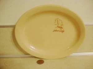 Piatto laterale vintage RESTAURANT WARE LAKOS CAFE Muskegon Western Ave INCA Shenango! - Foto 1 di 5